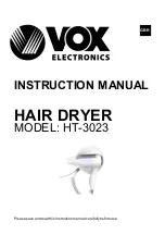 Preview for 2 page of VOX electronics HT 3023 Operating Instructions Manual