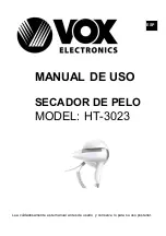 Preview for 22 page of VOX electronics HT 3023 Operating Instructions Manual