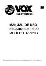 Preview for 24 page of VOX electronics HT-9920R Operating Instructions Manual