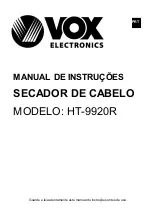 Preview for 29 page of VOX electronics HT-9920R Operating Instructions Manual