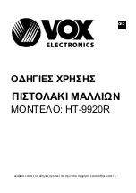 Preview for 34 page of VOX electronics HT-9920R Operating Instructions Manual