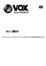 Preview for 2 page of VOX electronics IKG-2600F Operating Instructions Manual