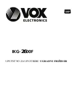 Preview for 22 page of VOX electronics IKG-2600F Operating Instructions Manual