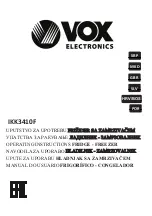 Предварительный просмотр 1 страницы VOX electronics IKK3410F Operating Instructions Manual