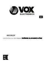 Предварительный просмотр 3 страницы VOX electronics IKK3410F Operating Instructions Manual