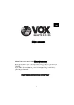 Предварительный просмотр 2 страницы VOX electronics IMWH-GD202IX Operating Instructions Manual