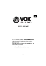 Предварительный просмотр 24 страницы VOX electronics IMWH-GD202IX Operating Instructions Manual