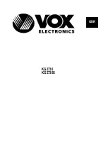 Предварительный просмотр 2 страницы VOX electronics KG-2730 Operating Instructions Manual