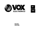 Предварительный просмотр 66 страницы VOX electronics KG-2730 Operating Instructions Manual