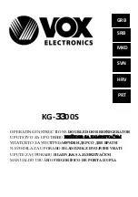 VOX electronics KG-3300S Operating Instructions Manual предпросмотр