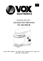 Предварительный просмотр 89 страницы VOX electronics KR - 5401 IM Operating Instructions Manual