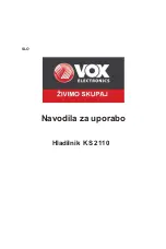 Предварительный просмотр 53 страницы VOX electronics KS-2110 Operating Instructions Manual