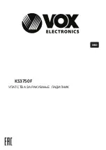 Preview for 22 page of VOX electronics KS 350 F Operating Instructions Manual