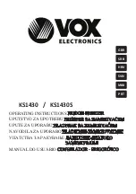 Предварительный просмотр 1 страницы VOX electronics KS1430 Operating Instructions Manual