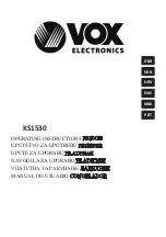 VOX electronics KS1530 Operating Instructions Manual предпросмотр