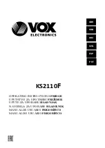 VOX electronics KS2110F Operating Instructions Manual предпросмотр