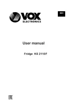 Предварительный просмотр 2 страницы VOX electronics KS2110F Operating Instructions Manual