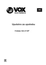 Предварительный просмотр 25 страницы VOX electronics KS2110F Operating Instructions Manual