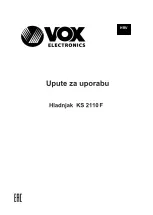 Предварительный просмотр 50 страницы VOX electronics KS2110F Operating Instructions Manual