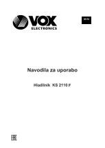 Предварительный просмотр 75 страницы VOX electronics KS2110F Operating Instructions Manual