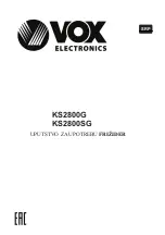 Предварительный просмотр 20 страницы VOX electronics KS2800G User Manual