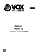 Предварительный просмотр 56 страницы VOX electronics KS2800G User Manual