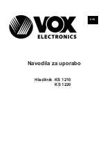 Предварительный просмотр 31 страницы VOX electronics LARDER KS-1210 Operating Instructions Manual