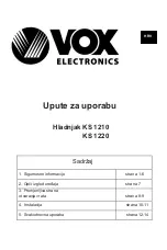 Предварительный просмотр 47 страницы VOX electronics LARDER KS-1210 Operating Instructions Manual