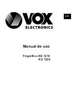 Предварительный просмотр 62 страницы VOX electronics LARDER KS-1210 Operating Instructions Manual