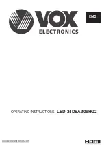 VOX electronics LED 24DSA306HG2 Operating Instructions Manual предпросмотр