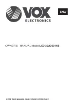 Предварительный просмотр 1 страницы VOX electronics LED 32ADS311B Owner'S Manual