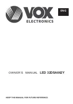 VOX electronics LED 32DSA662Y Owner'S Manual предпросмотр