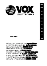 VOX electronics MX-3005 Operating Instructions Manual preview