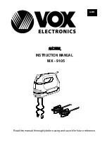 Preview for 2 page of VOX electronics MX-9105 Operating Instructions Manual