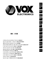 VOX electronics MX-9108 Operating Instructions Manual preview