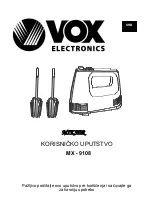 Preview for 22 page of VOX electronics MX-9108 Operating Instructions Manual