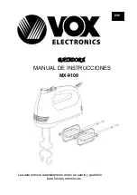 Preview for 34 page of VOX electronics MX-9109 Operating Instructions Manual