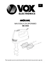 Preview for 55 page of VOX electronics MX-9109 Operating Instructions Manual