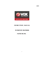 VOX electronics NB-901 Instruction Manual preview