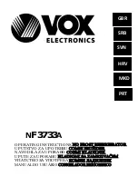 VOX electronics NF 3733A Operating Instructions Manual предпросмотр