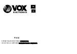 VOX electronics PH-16 Operating Instructions Manual preview