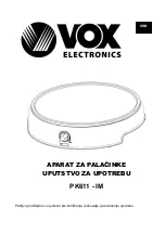 Preview for 17 page of VOX electronics PK611-IM Operating Instructions Manual