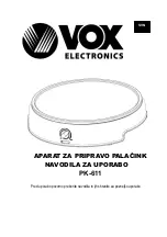 Preview for 31 page of VOX electronics PK611-IM Operating Instructions Manual