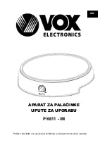 Preview for 35 page of VOX electronics PK611-IM Operating Instructions Manual