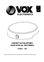 Preview for 39 page of VOX electronics PK611-IM Operating Instructions Manual