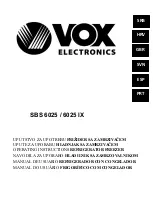 VOX electronics SBS 6025 Operating Instructions Manual предпросмотр