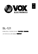 VOX electronics SL-121 Instruction Manual preview