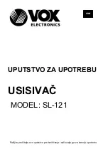 Preview for 8 page of VOX electronics SL-121 Instruction Manual