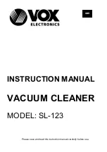 Предварительный просмотр 2 страницы VOX electronics SL-123 Operating Instructions Manual