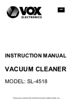 Preview for 2 page of VOX electronics SL-4518 Operating Instructions Manual